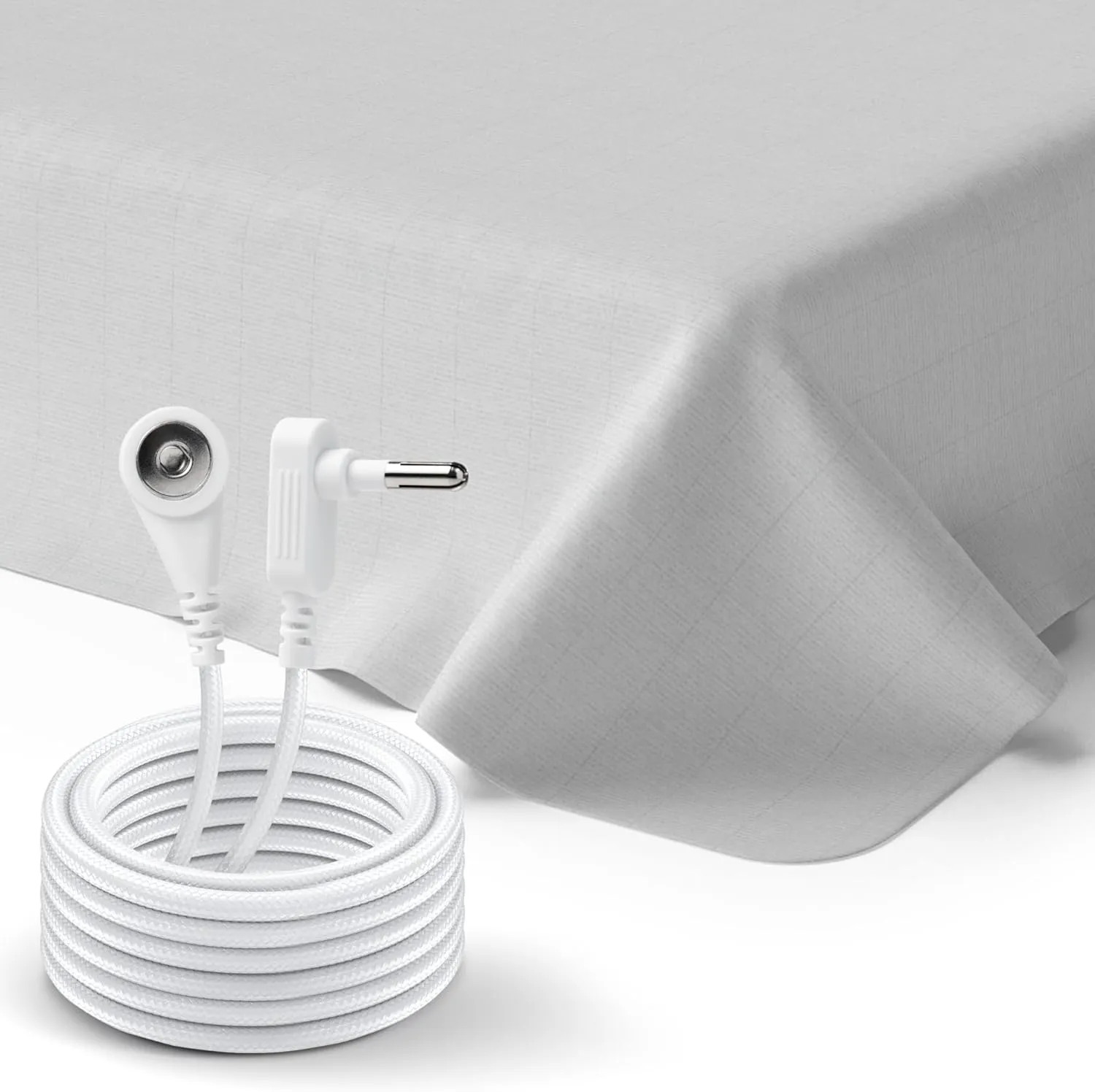 GroundLuxe Flat Queen Grounding Sheet in Light Gray
