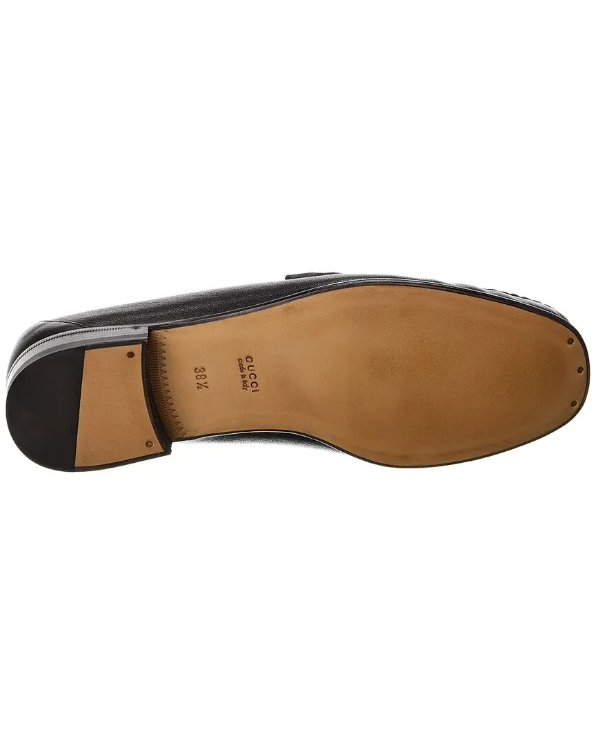 Gucci Chain Link Detail Leather Loafer