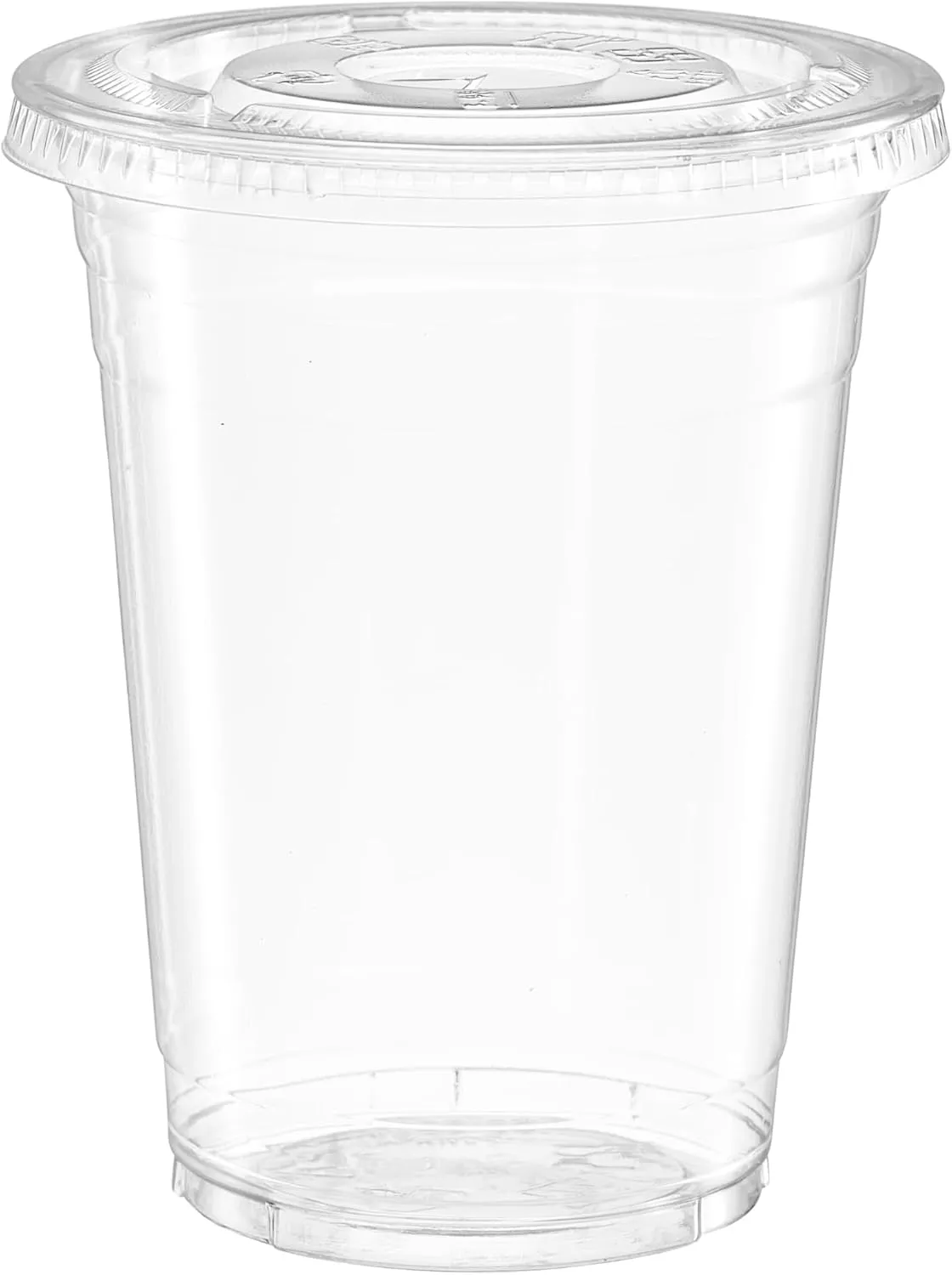 GUSTO [16 oz. - 100 Count Clear PET Cups with Lids, Disposable Coffee Cups with Flat Lids - Ideal for Cold Beverages, Smoothies, and to-Go Drinks - Formerly Comfy Package