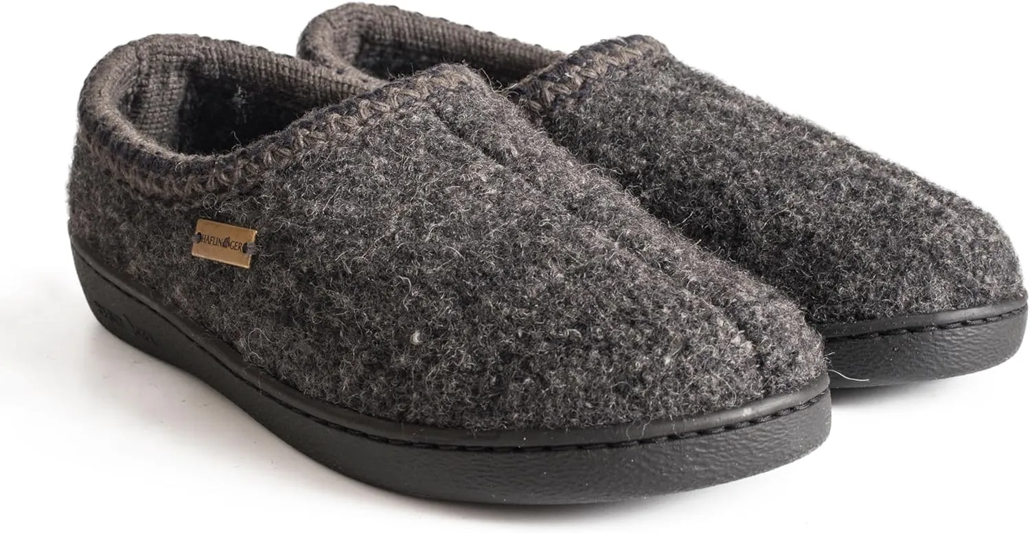 HAFLINGER Unisex ATB Pure Wool Hard Sole Slippers