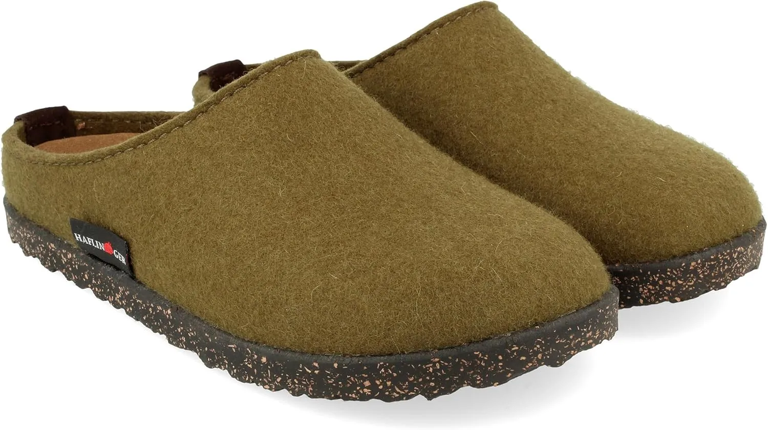 HAFLINGER Unisex Manhattan Warm Breathable Wool Slippers with Removable Footbed & Slip-Resistant Sole | Indoor & Outdoor Wear