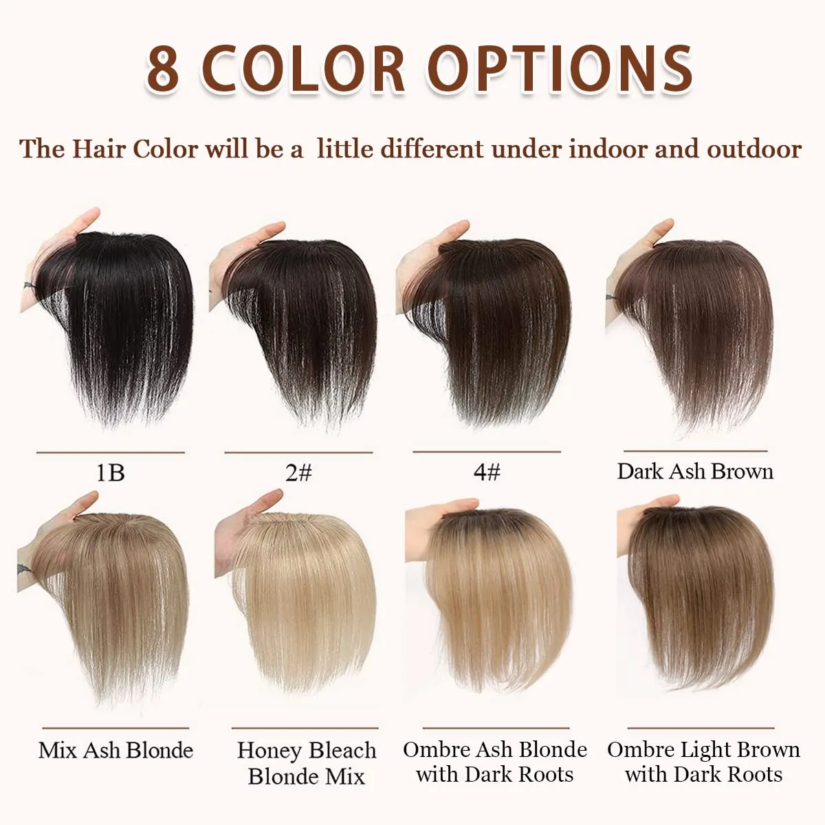 Hair Toppers for Women Real Human Hair Toppers Hair Pieces for Women with Thinning Hair Human Hair Toppers with Bangs Clip in Hair Extensions