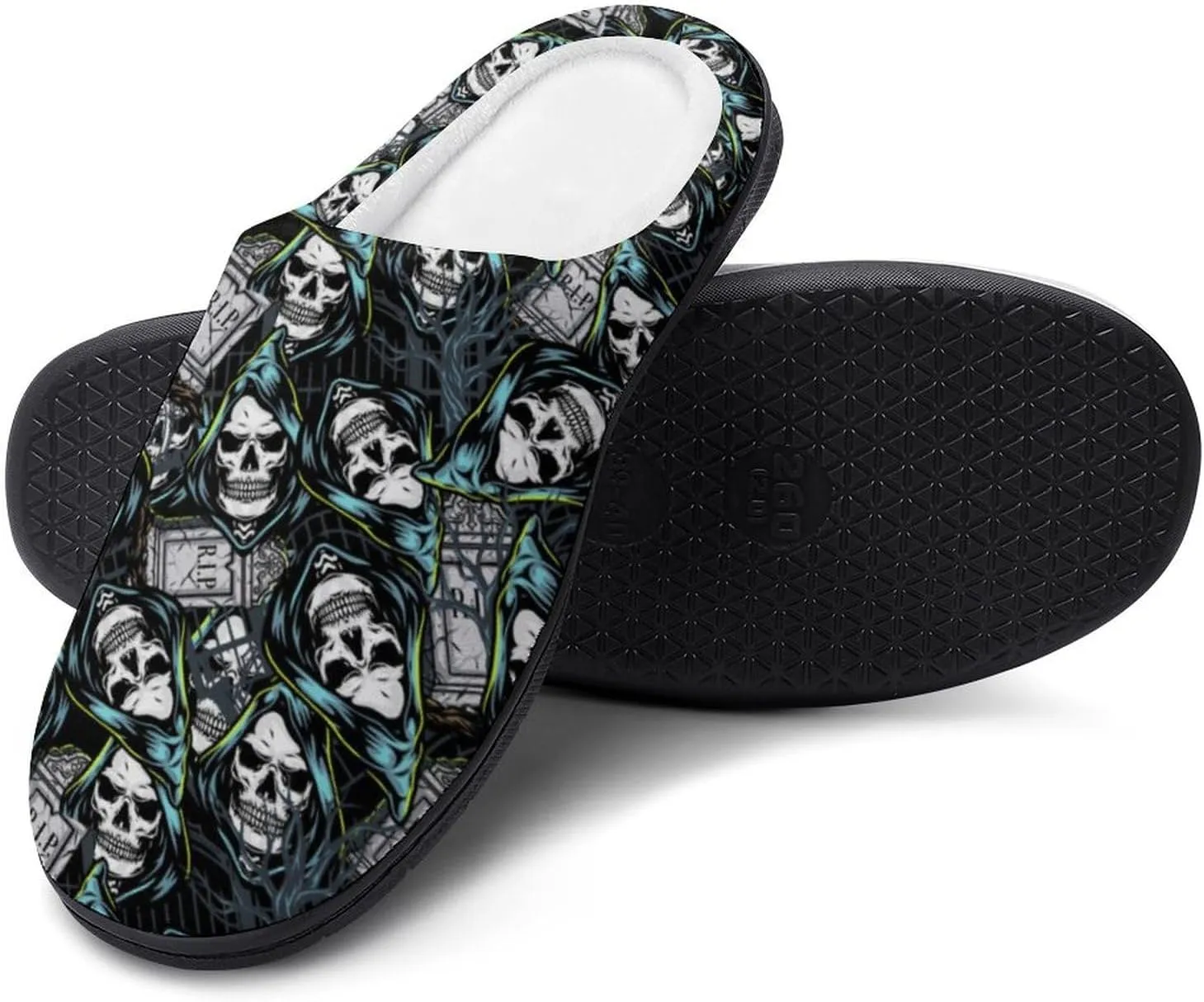 Halloween House Slippers For Woman Ladies Memory Foam Bedroom Slipper Indoor Outdoor Slip-On Shoes Funny Fall Slippers