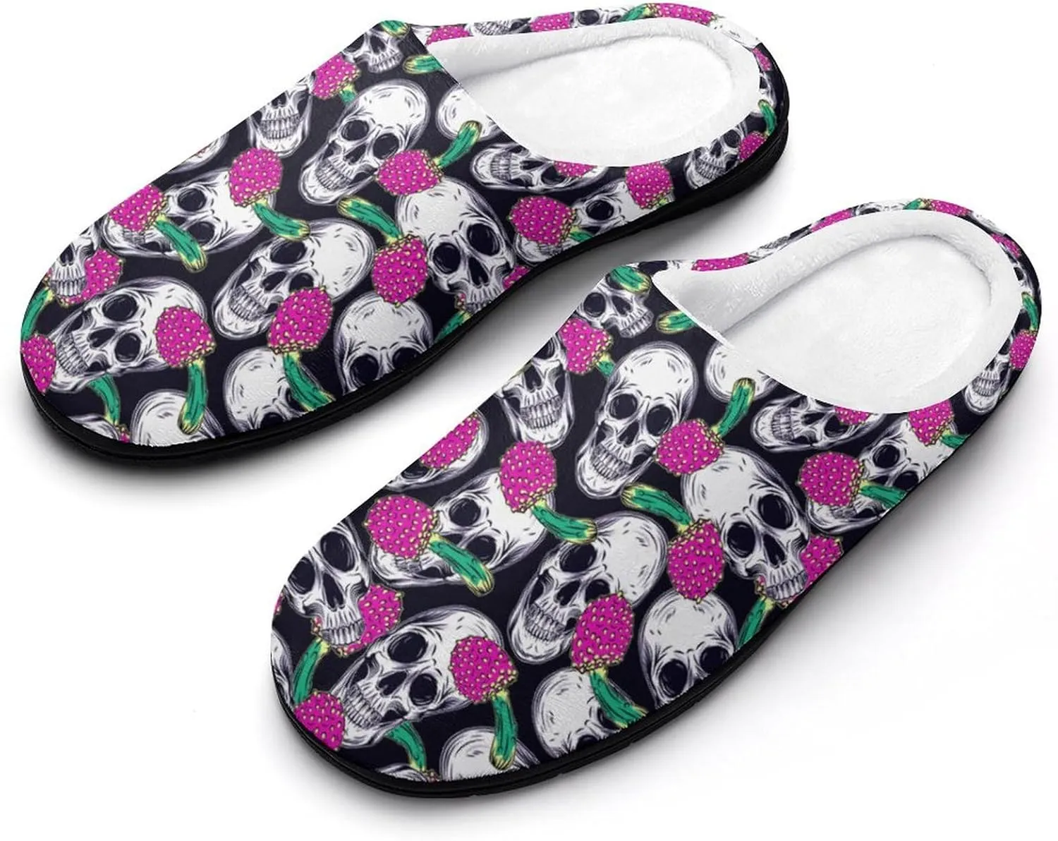 Halloween House Slippers For Woman Ladies Memory Foam Bedroom Slipper Indoor Outdoor Slip-On Shoes Funny Fall Slippers