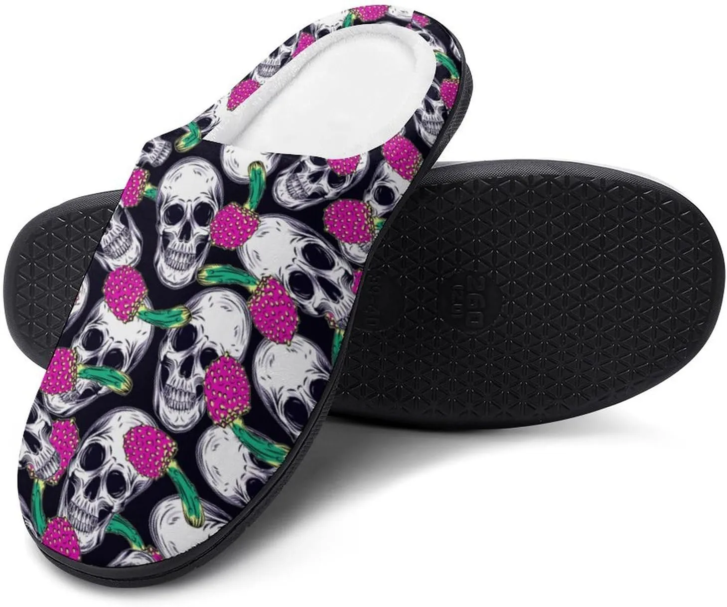Halloween House Slippers For Woman Ladies Memory Foam Bedroom Slipper Indoor Outdoor Slip-On Shoes Funny Fall Slippers