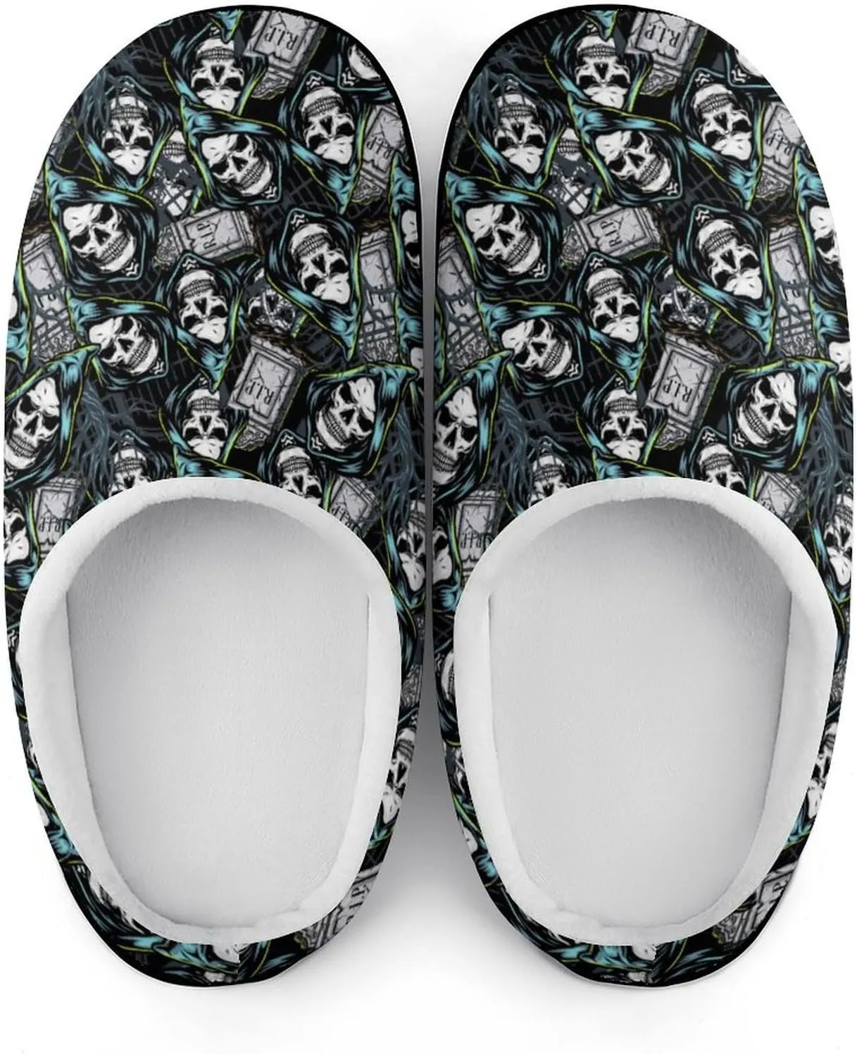 Halloween House Slippers For Woman Ladies Memory Foam Bedroom Slipper Indoor Outdoor Slip-On Shoes Funny Fall Slippers