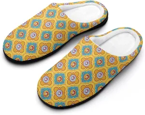 Halloween House Slippers For Woman Ladies Memory Foam Bedroom Slipper Indoor Outdoor Slip-On Shoes Funny Fall Slippers