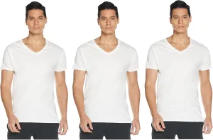 Hanes Ultimate mens Tagless Ultra Soft V-neck Tee - Multiple Packs Available undershirts, White 3 Pack, X-Large US