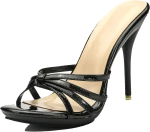 Hanfike High Heel Slide Sandals for Women Stiletto Dressy Sexy Mules