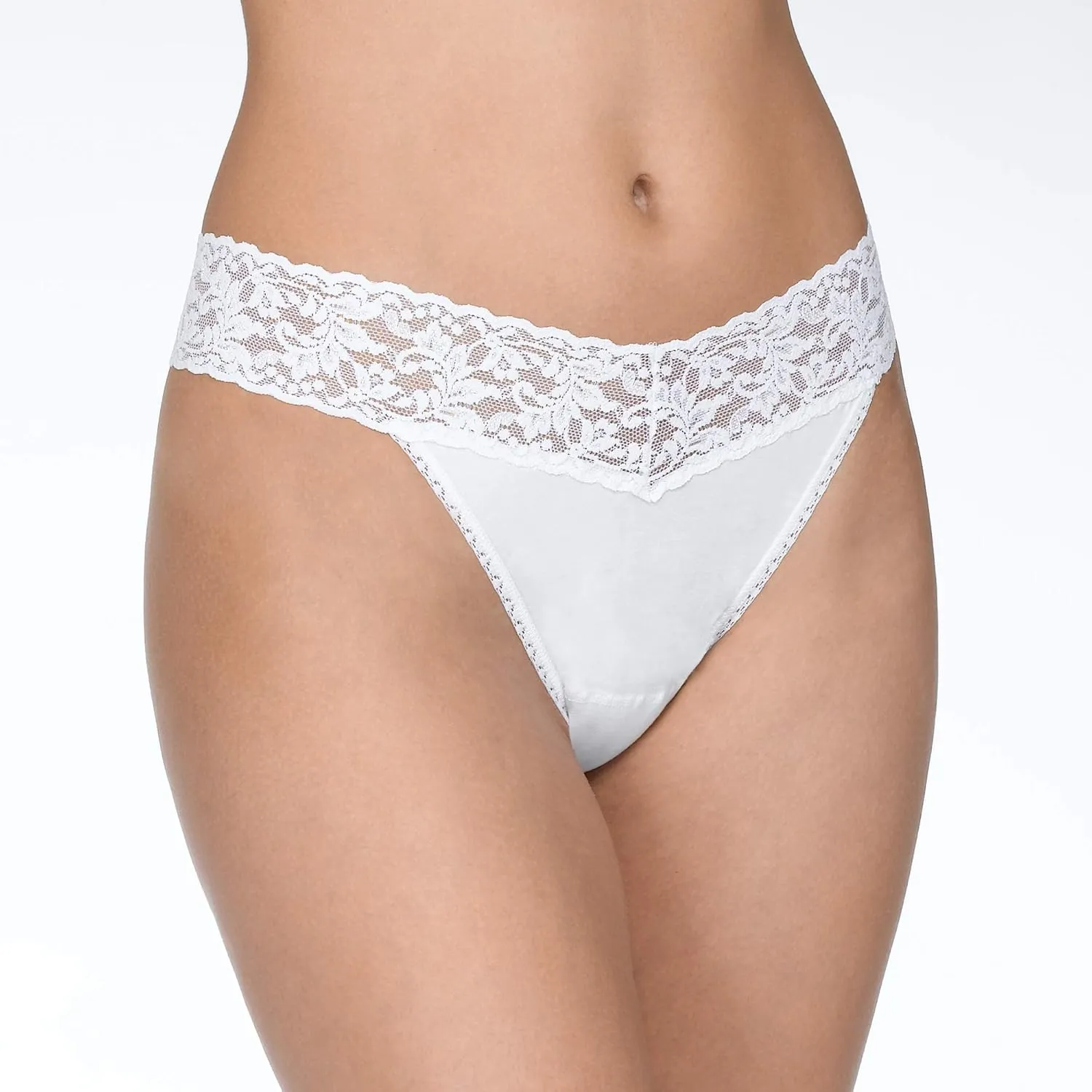 hanky panky - Supima Cotton Original Rise Thongs for Women | Lacy Lingerie, Cotton Panties | One Size (4-14) | 3 pack