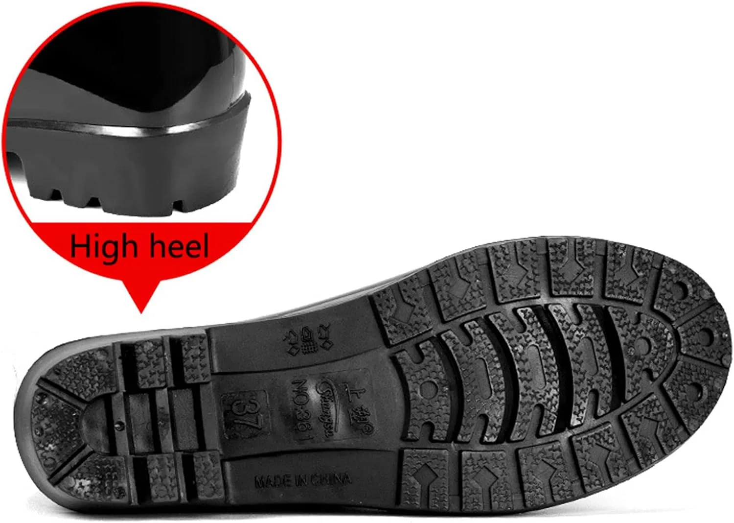 Hbeylia Women's Short Rain Boots Rubber Waterproof Garden Shoes Anti-Slipping Rainboots Ankle Booties Rain Footwear Outdoor Work Shoes For Yard Gardening Muck Mud Working Camping Lawn Care