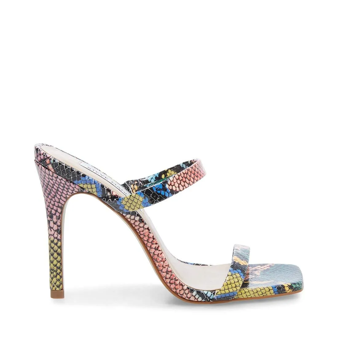 Heel High Madden Well-tested Heeled Limited quantity Michelle Sandal Multi Toe Mules Steve Snake Open Square