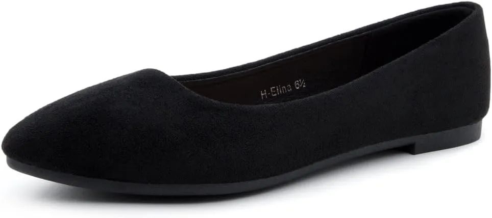 Herstyle Elina Women's Flats, Pointed Toe Ballet Flat Shoes, Slip-On Dressy Flats, Comfortable Casual Ballerina Shoes for Daily Wear, Work, Office, and Party