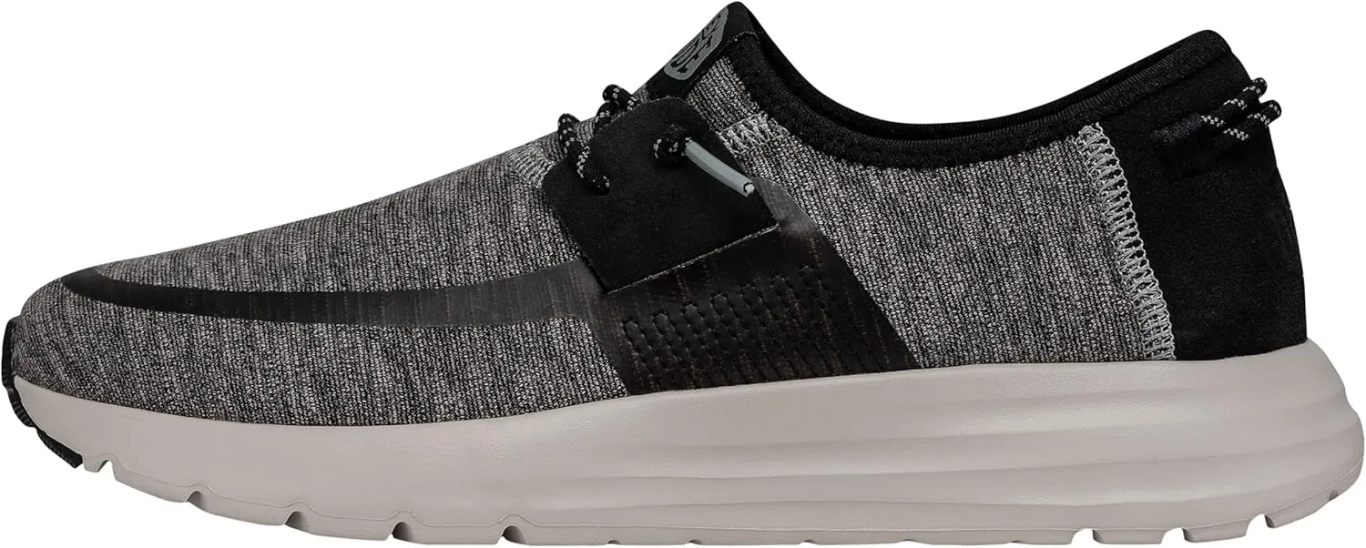 Hey Dude Sirocco Dual Knit Grey Size 10 | Men's Shoes | Men's Casual Sneakers | Comfortable & Light-Weight