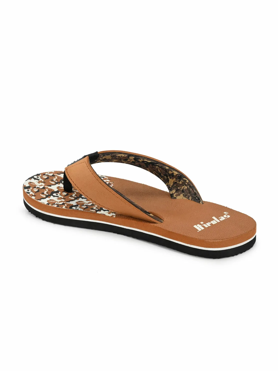 Hirolas® Men's Tan Fabrication Flip-Flops (HROFF17TAN)