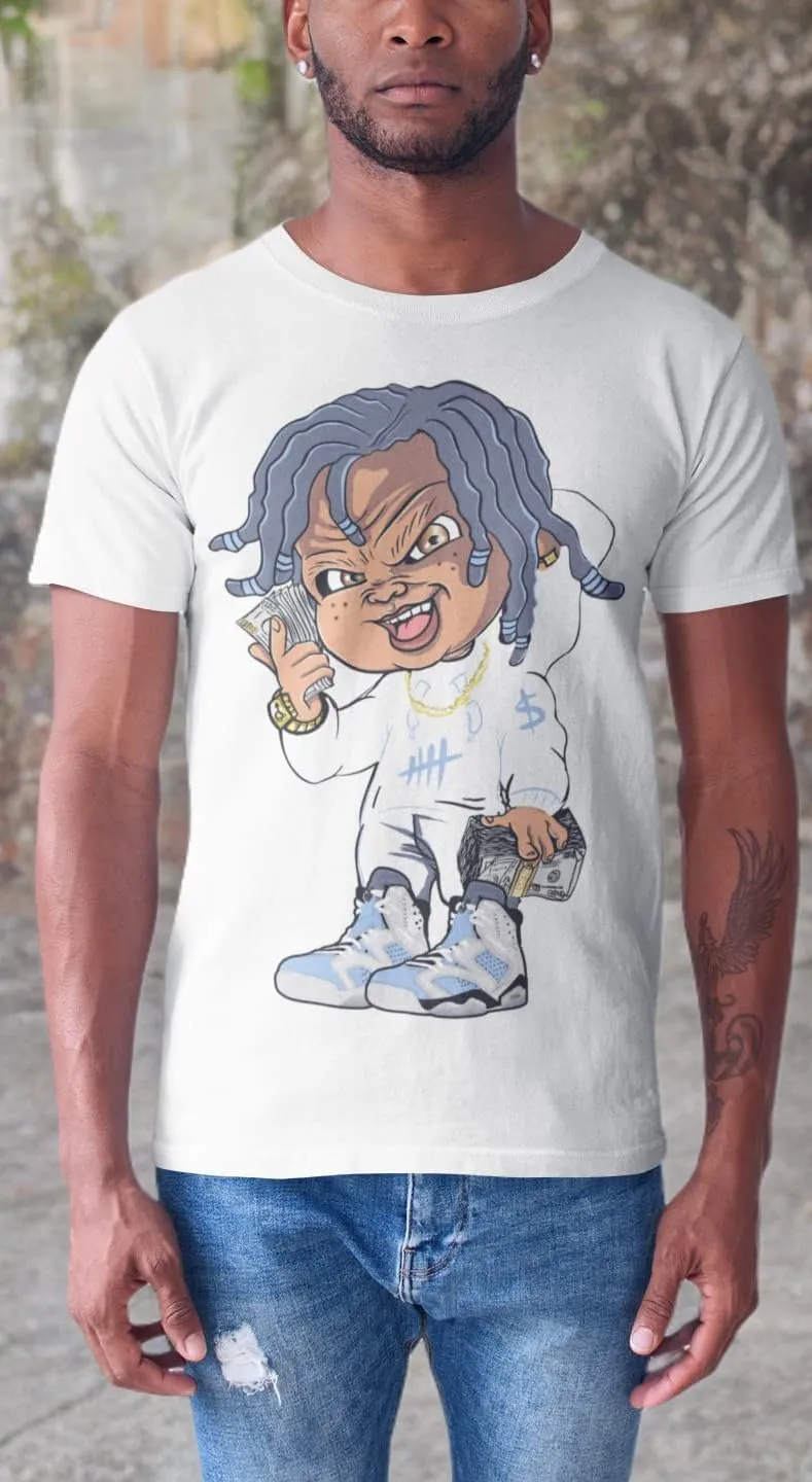 Hockey Mask Dude Jordan 6 Carolinaa Blue Men's T Shirt, Jordan 6 Matching for Sneaker Jordan 6, Gift for Sneaker Jordan 6