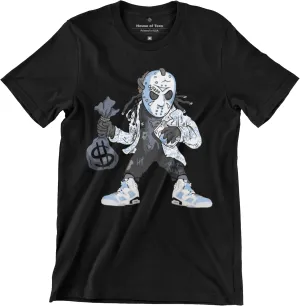 Hockey Mask Dude Jordan 6 Carolinaa Blue Men's T Shirt, Jordan 6 Matching for Sneaker Jordan 6, Gift for Sneaker Jordan 6