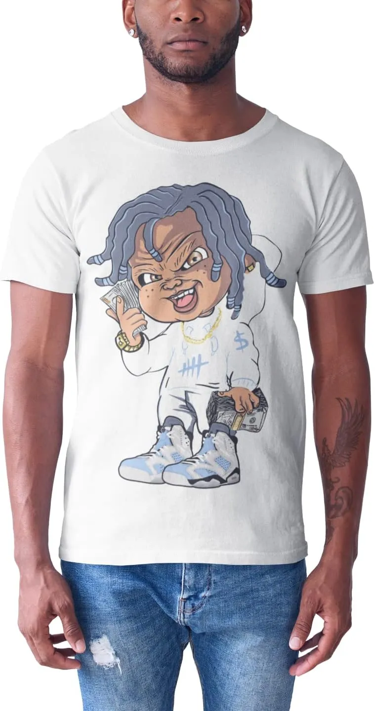 Hockey Mask Dude Jordan 6 Carolinaa Blue Men's T Shirt, Jordan 6 Matching for Sneaker Jordan 6, Gift for Sneaker Jordan 6