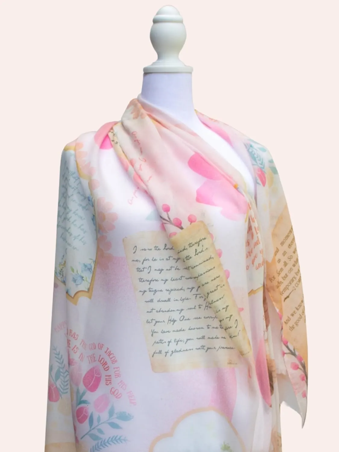 Hope Prayer Scarf - Large, Lightweight Prayerfully Created Bible Verse Shawl, 35x70", Uplifting Encouragement Christian Gift