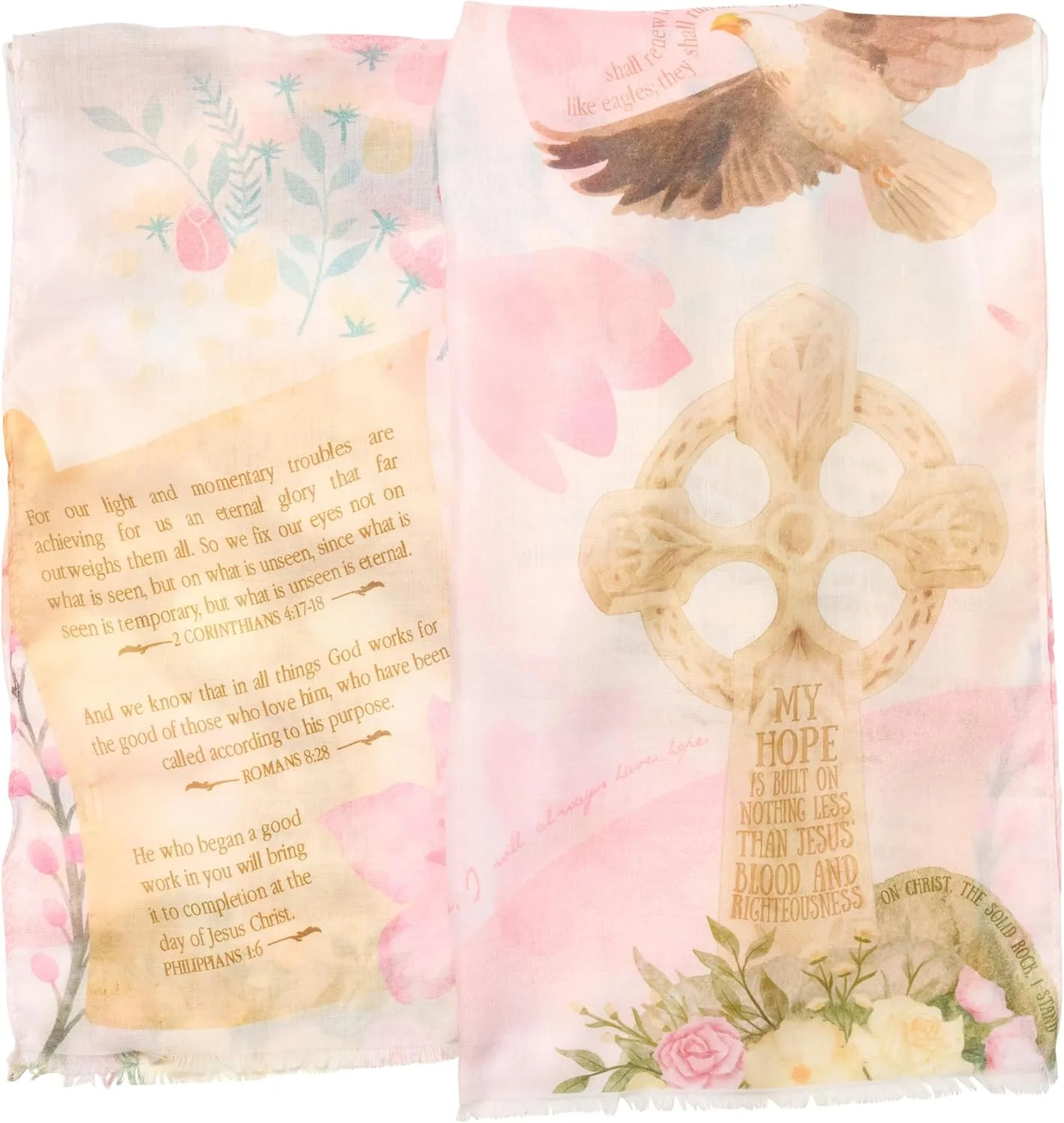 Hope Prayer Scarf - Large, Lightweight Prayerfully Created Bible Verse Shawl, 35x70", Uplifting Encouragement Christian Gift