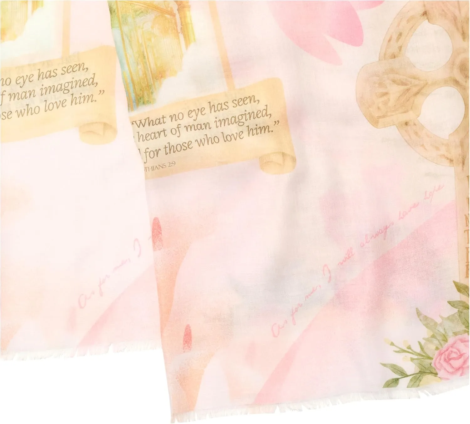 Hope Prayer Scarf - Large, Lightweight Prayerfully Created Bible Verse Shawl, 35x70", Uplifting Encouragement Christian Gift