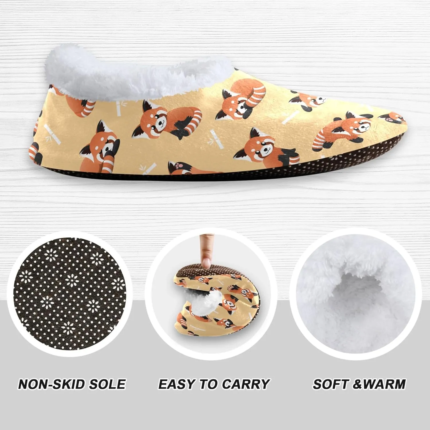 House Slippers Fuzzy Memory Foam Soft Slipper Socks for Woman Men