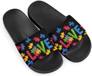 Howilath Cute Animals Pattern Summer Slide Slippers for Women Kids, Soft Sole Non-Slip Open Toe Slippers Slide Sandal