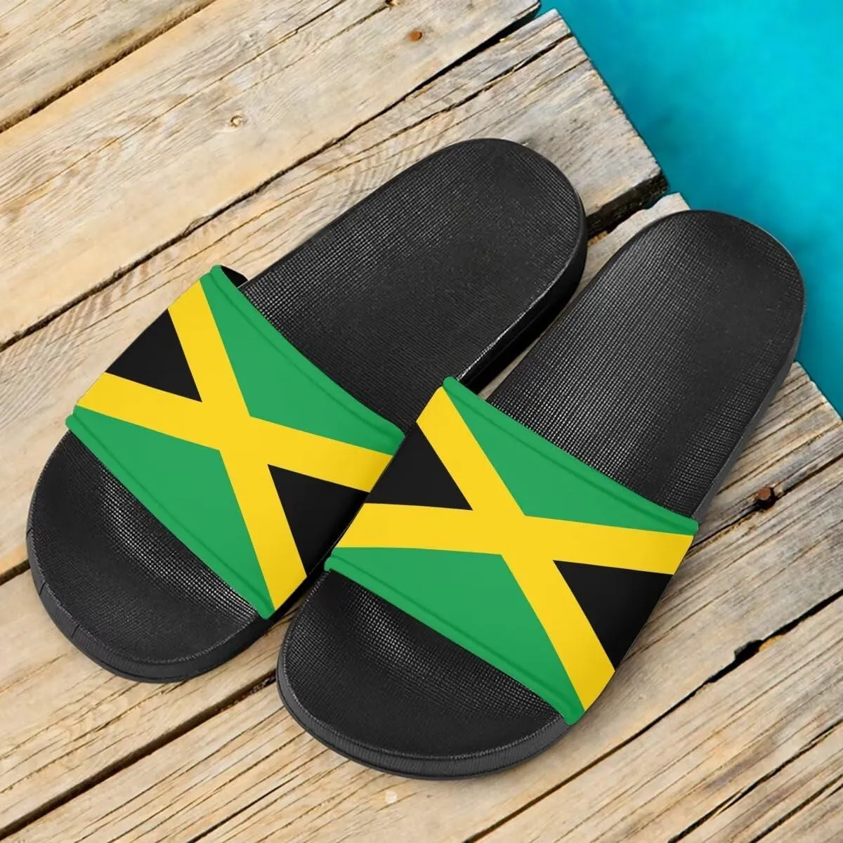 Howilath North American Countries Flag Sandals for Women Comfort Non Slip House Shower Shoes Summer