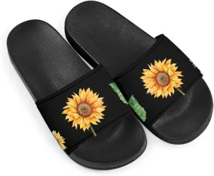 Howilath Novelty Patten Slippers for Women Men, Non-Slip Single Band Slide Sandals Open Toe Soft Sole Flat Sandals