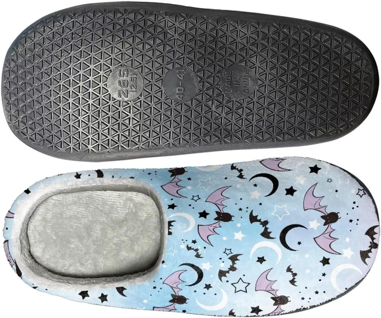 HUIACONG TPR Sole Men Women Indoor/Outdoor Slippers Fuzzy Unisex House Shoes