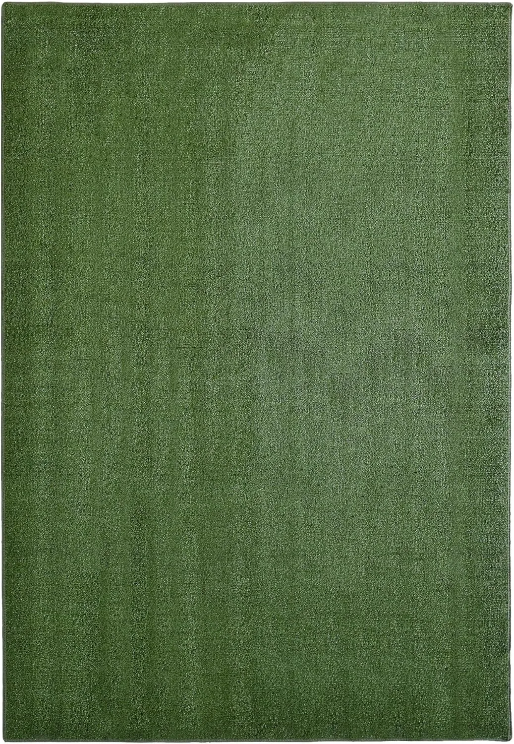iCustomRug Indoor/Outdoor Turf Carpet & Rugs, Synthetic Grass Artificial Grass for Decks, Patios, Yards, Camping, Boats, Finished Edges with Binding Tape, 12ft X 15ft in Lawn Green