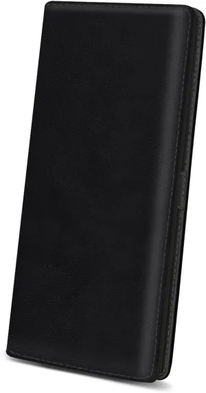 Immaturus Womens Wallet, Blue Black Slim Thin RFID Blocking Credit Card Wallets, Long Bifold PU Leather Card Holder Organizer, Cute Cash Clutch Billfold with Zipper Coin Pocket Ladies Girls Gift