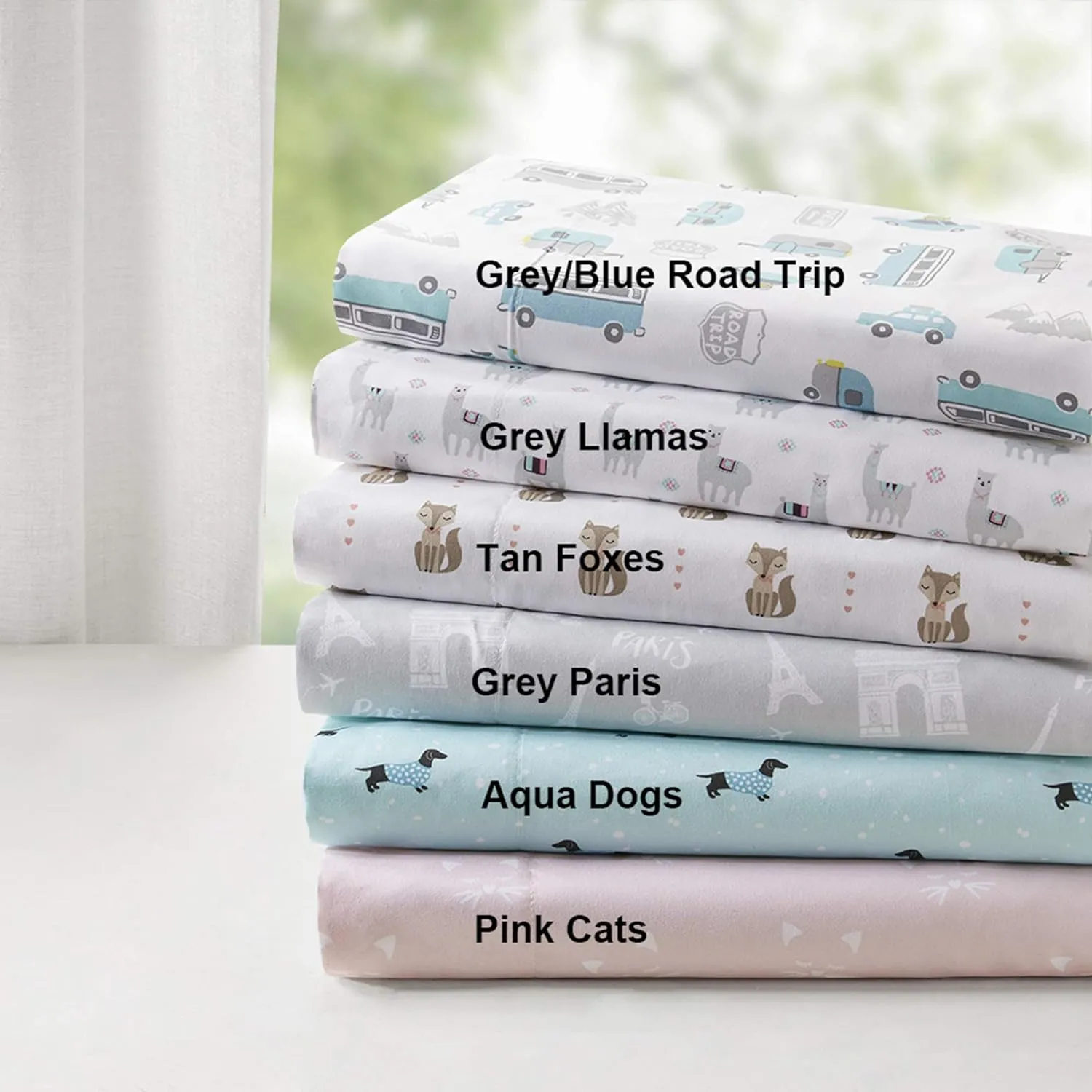 Intelligent Design Microfiber Cozy Bed Sheet Set, Modern All Season Bedding & Pillowcases, Premium 14" Elastic Pocket Fits up to 16" Mattress, Queen Grey Llamas 4 Piece