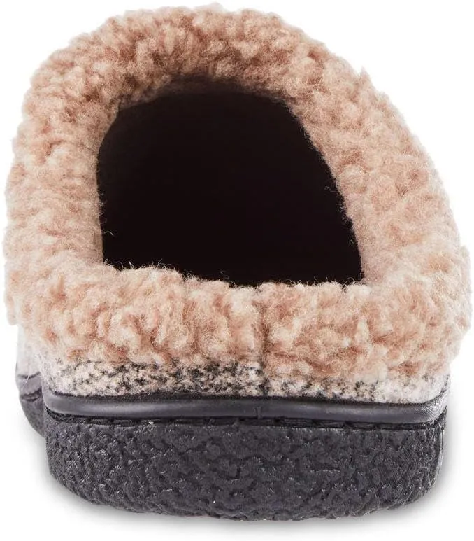 isotoner Men's Classic Comfort Memory Foam Slip-on Hoodback Slipper, Warm Slippers for Men, House Shoes for Indoor Outdoor
