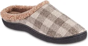 isotoner Men's Classic Comfort Memory Foam Slip-on Hoodback Slipper, Warm Slippers for Men, House Shoes for Indoor Outdoor