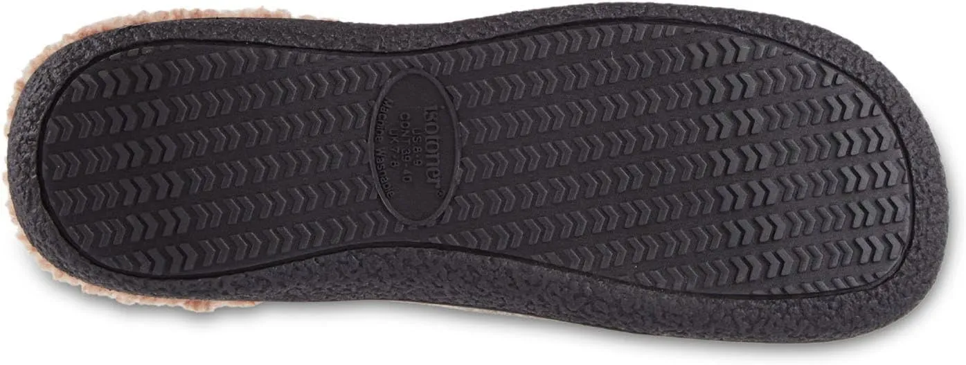 isotoner Men's Classic Comfort Memory Foam Slip-on Hoodback Slipper, Warm Slippers for Men, House Shoes for Indoor Outdoor