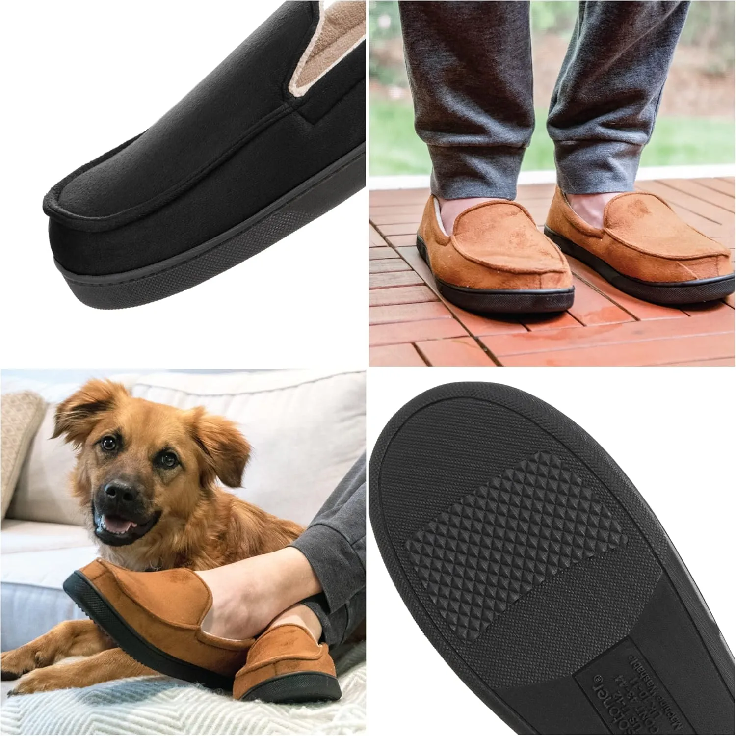 isotoner Men's Moccasin Slippers