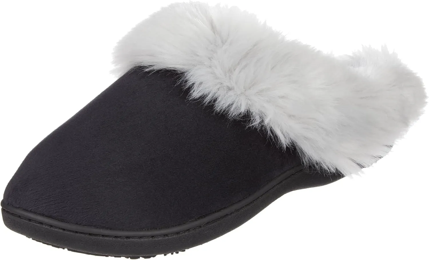 isotoner Women's Velour Hoodback Slipper: Non-Slip Sole, Indoor/Outdoor, Memory Foam, Machine Washable