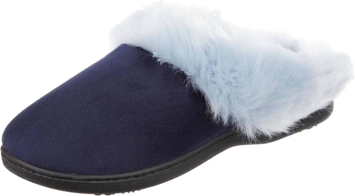 isotoner Women's Velour Hoodback Slipper: Non-Slip Sole, Indoor/Outdoor, Memory Foam, Machine Washable