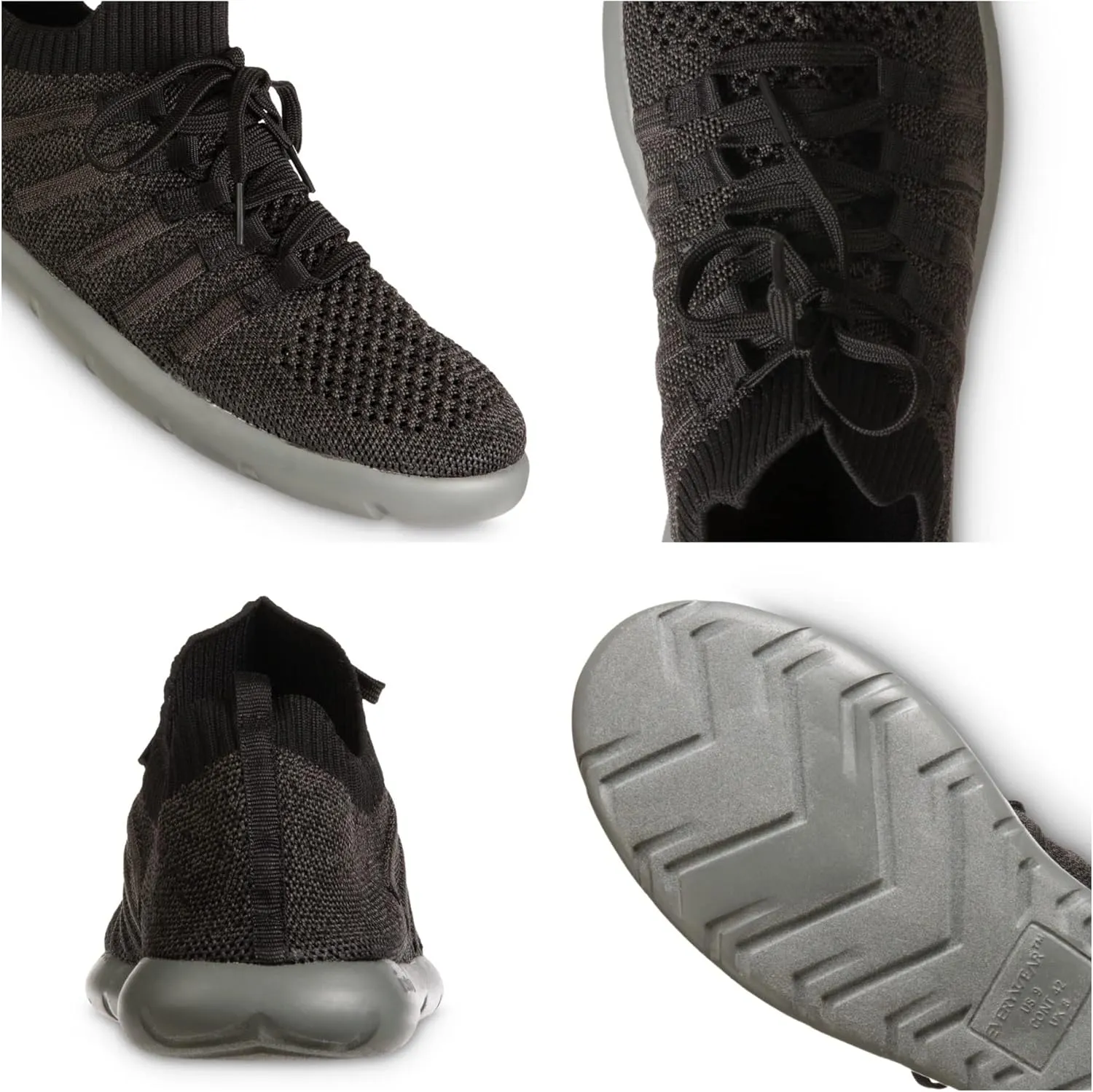 isotoner Zenz Mens Lace Up Slippers, Lightweight Unlined Sport Knit Slip-Ons