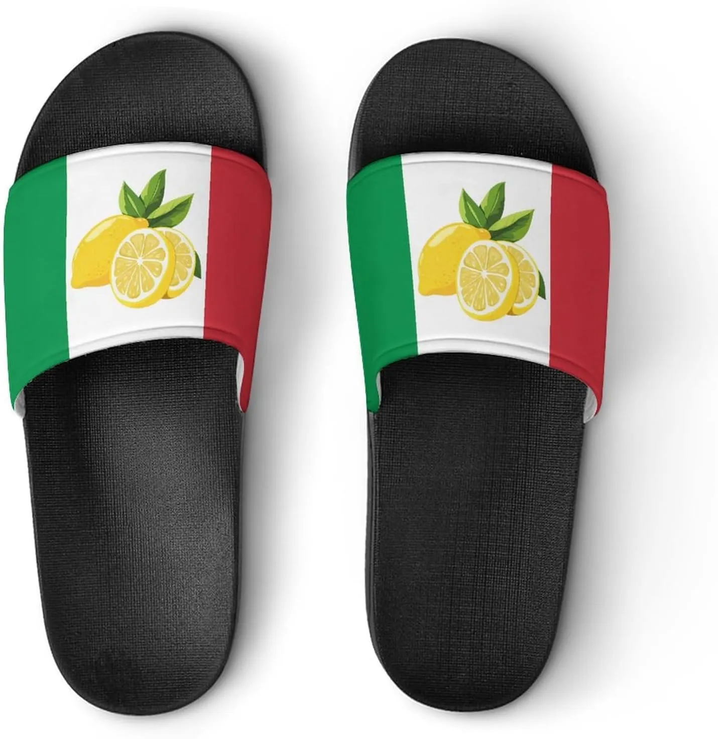 Italy Italian Lemon Town Flag Slippers Indoor Outdoor Unisex House Slipper Shower Slippers Non-Slip Open Toe Shoes