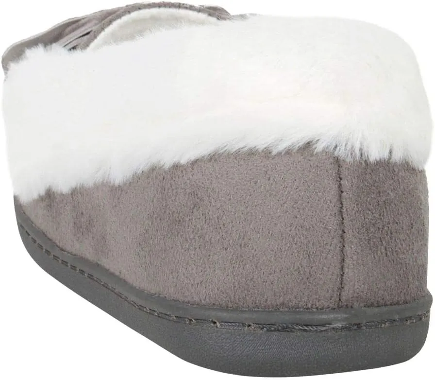 Jessica Simpson Women's Micro Suede Moccasin Indoor Outdoor Slipper Shoe