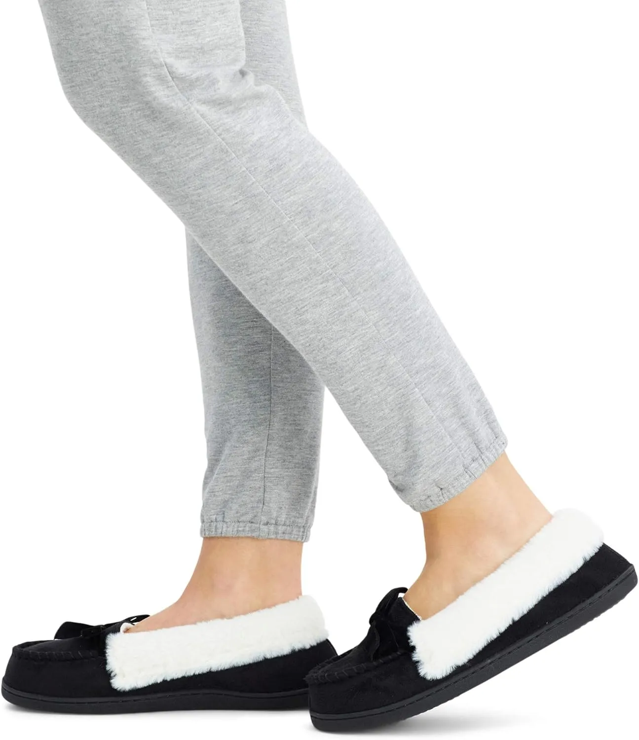 Jessica Simpson Women's Micro Suede Moccasin Indoor Outdoor Slipper Shoe