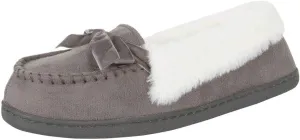 Jessica Simpson Women's Micro Suede Moccasin Indoor Outdoor Slipper Shoe