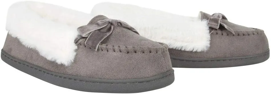 Jessica Simpson Women's Micro Suede Moccasin Indoor Outdoor Slipper Shoe