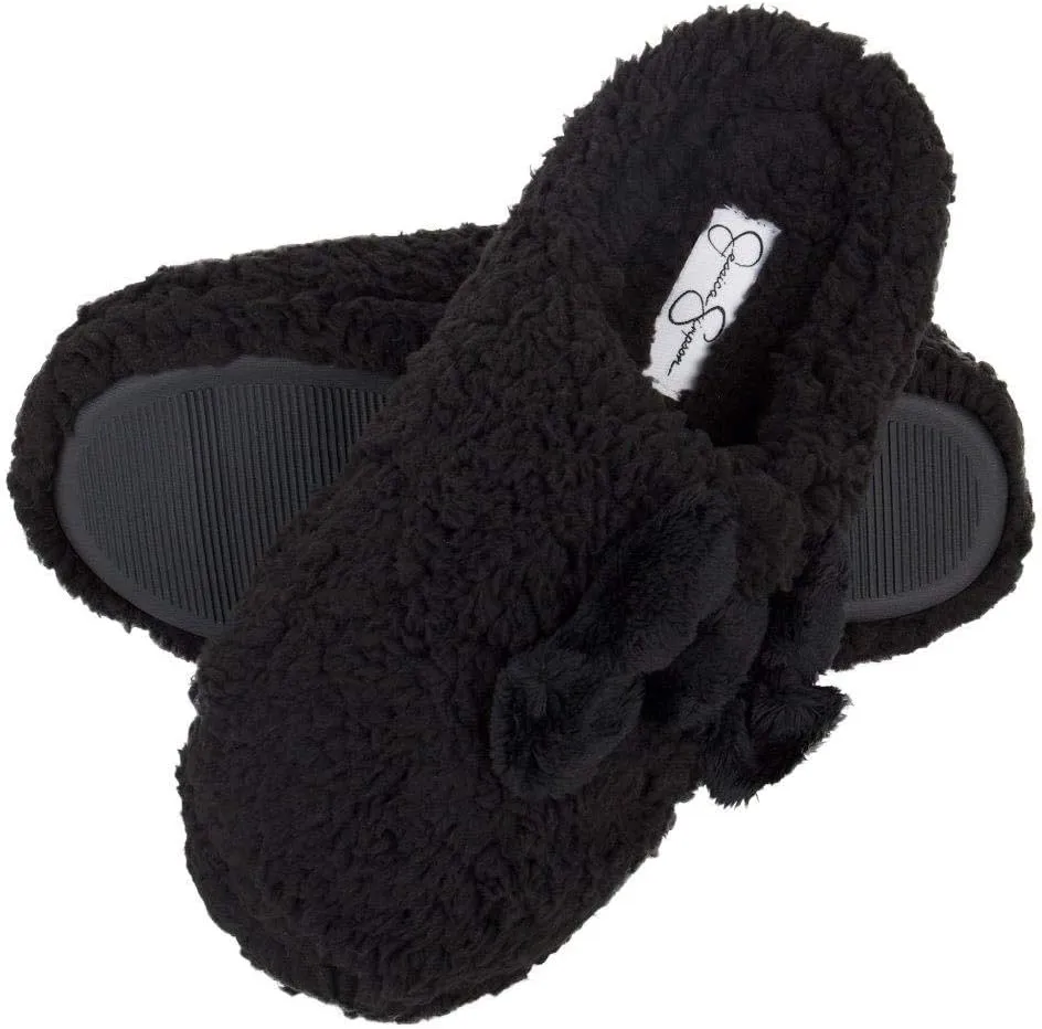Jessica Simpson Women's Plush Marshmallow Slide on House Slipper Clog with Memory Foam