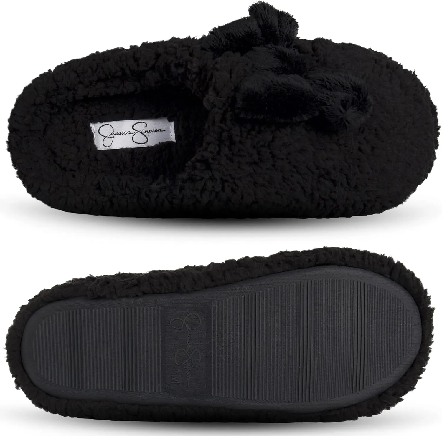 Jessica Simpson Women's Plush Marshmallow Slide on House Slipper Clog with Memory Foam