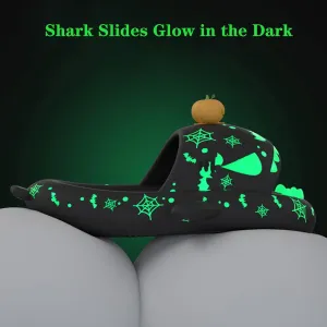 Jfxgjuv Sharklas Polares, Sharky Chanclas Originales, Anglerfish Slides, Cloud Shark Slides in The Dark Thick Sole Non-Slip Open Toe Shark Slippers