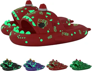 Jfxgjuv Spooky Shark Slides Glow in The Dark Cloud Shark Slides Glow in The Dark 3D Cartoon Halloween Christmas Shark Slippers