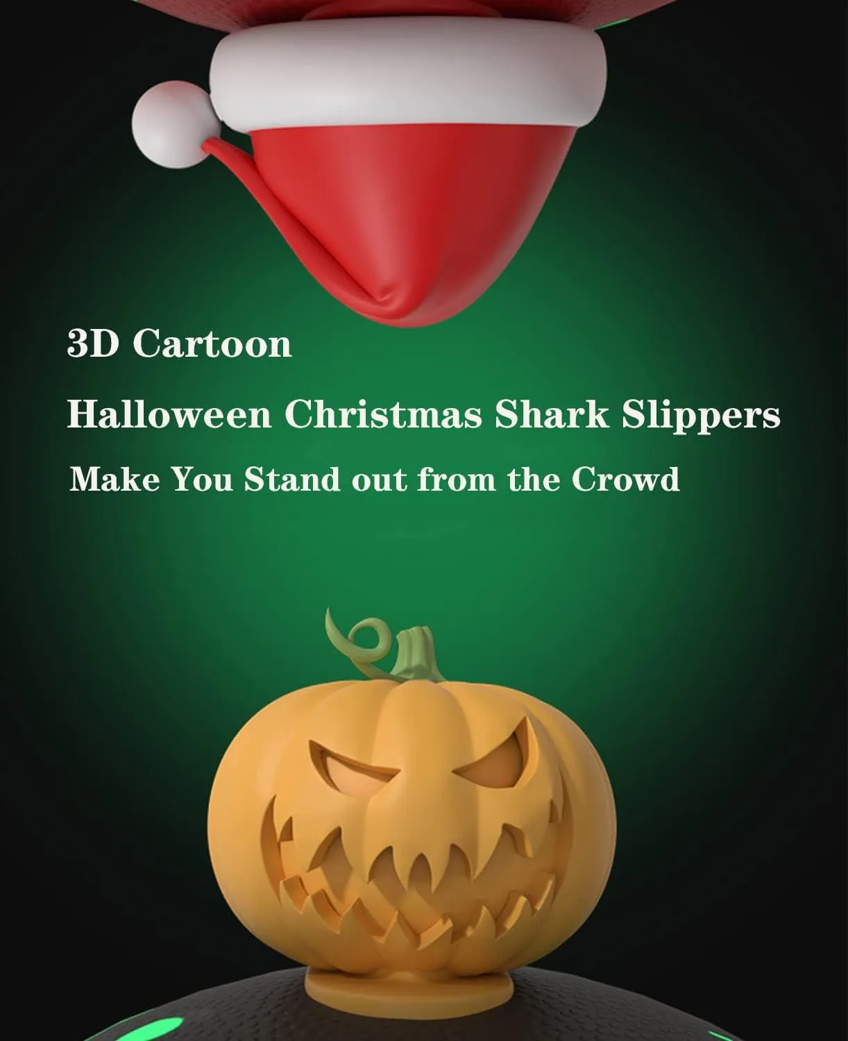 Jfxgjuv Spooky Shark Slides Glow in The Dark Cloud Shark Slides Glow in The Dark 3D Cartoon Halloween Christmas Shark Slippers
